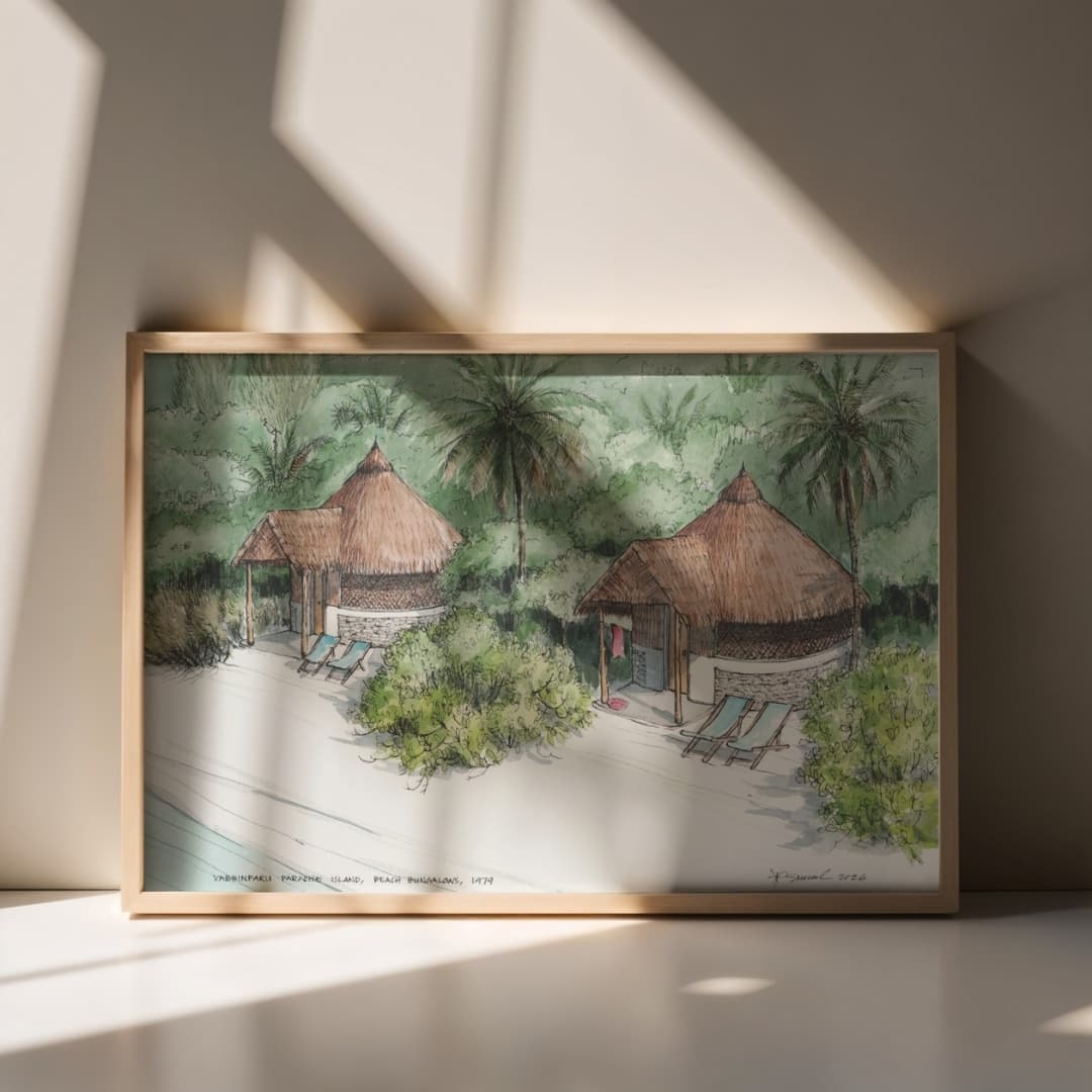 Vabbinfaru Paradise Island, Beach Bungalows, 1979