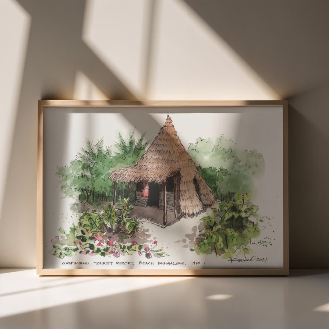 Gasfinolhu Tourist Resort, Beach Bungalow, 1980
